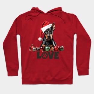 Christmas Doberman Pinscher/Dobie LOVE Hoodie